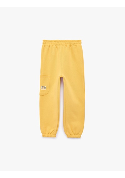 Koton Beli Lastikli Şardonlu Cep Detaylı Jogger Eşofman Altı Hardal 7wmb40018tk