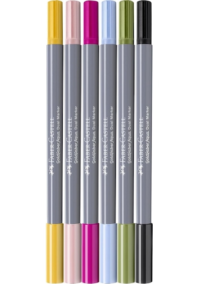 Faber-castell Goldfaber Aqua Çift Uçlu Sanatsal Markör 6 Lı Kalig Diğer