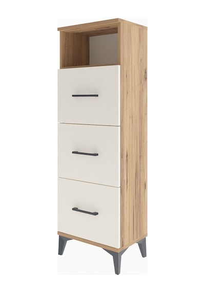 Arges Dolap Tek Raflı 3 Çekmeceli 44x30x134 Çam-aytaşı Çam