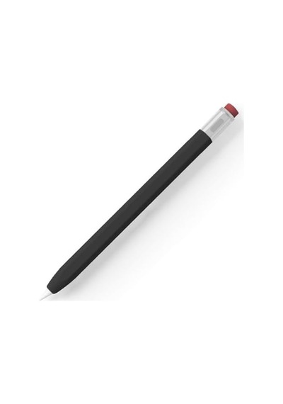 Apple Pencil Usb-c Kılıf Klasik Retro Tasarım Mat Silikon Siyah