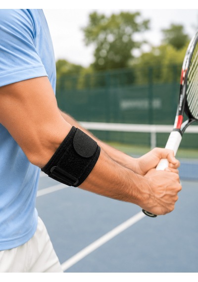 Sporcu Dirsek Bandı Tenisçi Golfçü Dirseği İçin Epikondilit Bandajı Düz Renkli