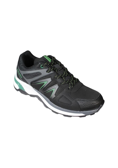 Kinetix Erkek Siyah Gri Cilt Kalın Taban Outdoor Spor Ayakkabı 001