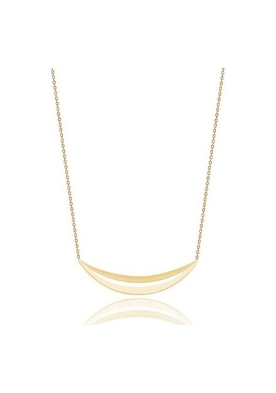 Diamond Line-Gülaylar - Sarı Altın 14 Ayar Ay Kolye N11.25074