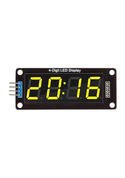 Tm1637 4 Digit Led Display Saat Modülü - Sarı
