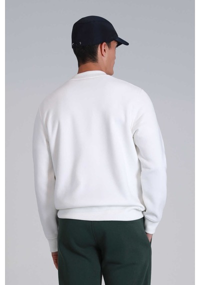 Lufian Erkek Loved Sweatshirt 112030137 Kırık Beyaz Kırık Beyaz