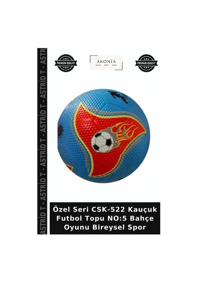 Özel Seri Csk-522 Kauçuk Futbol Topu No:5 Bahçe Oyunu Bireysel Spor Çok Renkli