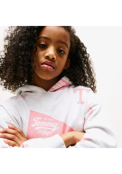 Tommy Hilfiger Hooded Çocuk Beyaz Sweatshirt Kg0kg08732 BEYAZ