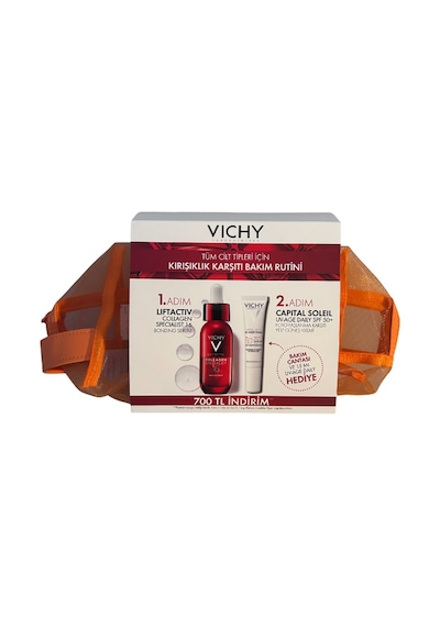 Vichy Liftactiv Collagen Specialist 16 Bonding Serum + Capital Soleil Spf50+ Güneş Kremi Çantalı Set-2428
