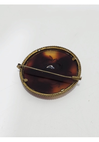 Cameo Broş Yaka İğnesi 017 Kahverengi