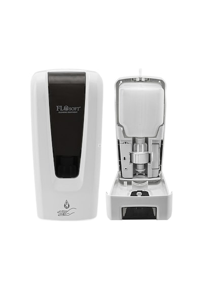 Flosoft Hazneli Fotoselli Sabun Ve Dezenfektan Verici Dispenseri Aparatı - 1000 Ml. - Beyaz - Füme