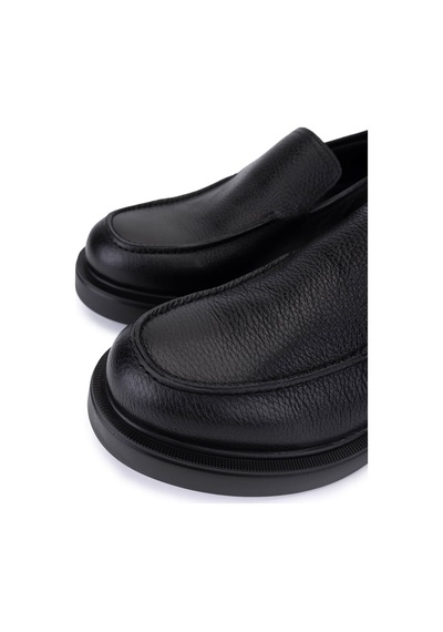 Tamer Tanca Erkek Hakiki Deri Siyah Floter Loafer Ayakkabı 1100 1914-eu Erk Ayk Sk25-26 Sıyah Fltr Siyah