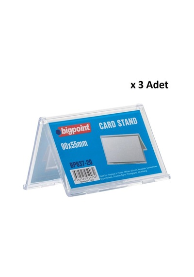 Bigpoint Kart Standı Çift Taraflı 90x55mm X 3 Adet