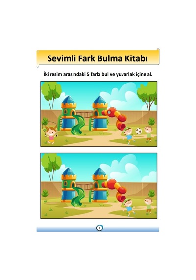 Okul Öncesi Fark Bulma Yaz-Sil Kitabı