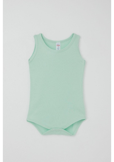Breeze Erkek Bebek Çıtçıtlı Atlet Zıbın Body Basic 9 Ay-3 Yaş, Su Yeşili Su Yeşili