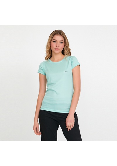 Slazenger RELAX IN Kadın Slim Fit Nane Tişört