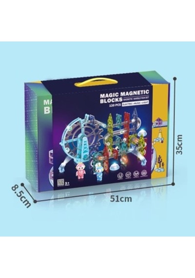 Manyetik Blok Seti İle Elektrikli Müzikli Işıklı Oyun