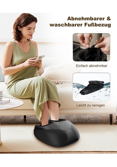 Comfıer Shiatsu Ayak Masajı, Isıtmalı Ayak Masajı, Plantar Fasiit İçin Yoğurma Yuvarlanma Sıkıştırması, 46 Ayakkabı Numarasına Kadar