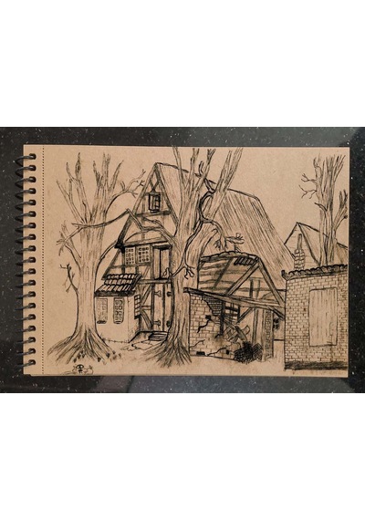 Kraft Kağıt A5 Eskiz Defteri 90 Gr. Spiralli 50 Yaprak Sketchbook