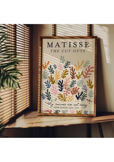 Tr Matisse Çerçevesiz Poster, Modern Dekoratif Çerçevesiz Poster, Tablo, Matisse-14, 30 X 40