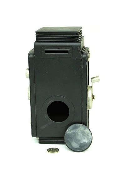 Dekoratif Metal Fotoğraf Makinesi Kumbara C0323-1