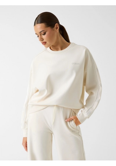Guess Octavia Bisiklet Yaka Kadın Beyaz Sweatshirt V6rq96kcx22-g027 Beyaz