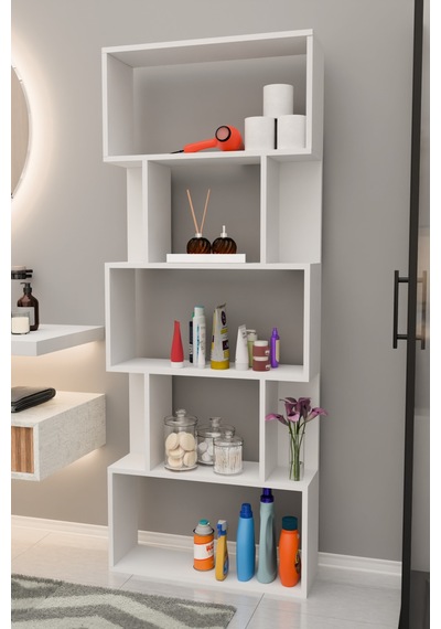 Lilly Banyo Dolabı Banyo Rafı Çok Amaçlı Dolap Beyaz
