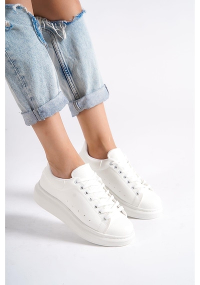 Mubiano Mbmkq200-bb Kadın Kalın Taban Beyaz/beyaz Sneaker & Spor Ayakkabı Beyaz/beyaz