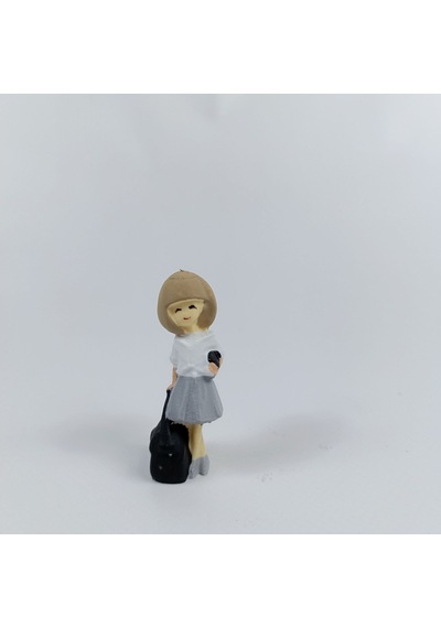Küt Saçlı Bayan Figürü 6.5cm - Teraryum Malzemesi
