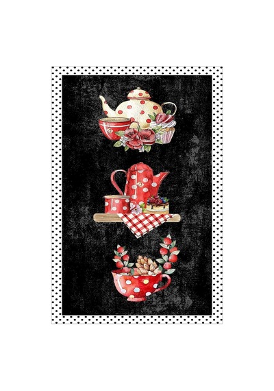 West Home Dijital Baskı Yıkanabilir Kaymaz Taban Leke Tutmaz Mutfak Halısı Ve Yolluk Wh 391 Black
