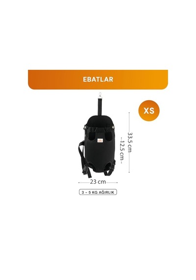 Ayrex Kedi Ve Küçük Irk Köpek Taşıma Çantası 1,5-3 Kg Evcil Hayvanlar İçin Askılı Taşıyıcı Çanta Ko