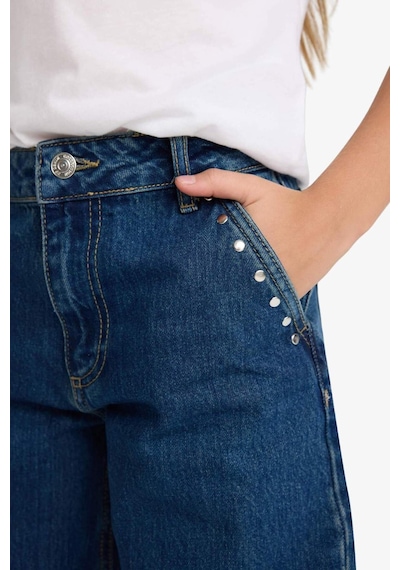 Defacto Koyu Mavi Kız Çocuk Jean Pantolon F7166a8/nm34 KOYU MAVİ