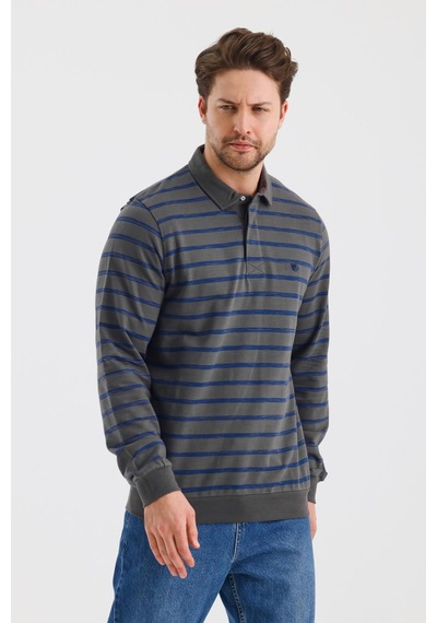 Alexander Gardi Alexandergardı Polo Yaka Çizgili Regular Fit Sweatshırt Wk25214 001 Alexander Gardi Alexandergardı Polo Yaka Çizgili Regular Fit Sweatshırt Wk25214 001