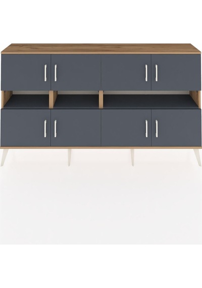 Arges Konsol 8 Raflı 8 Kapaklı 176x30x99 Çam-antrasit Antrasıt - Atlas Çam Arges Konsol 8 Raflı 8 Kapaklı 176x30x99 Çam-antrasit Antrasıt - Atlas Çam