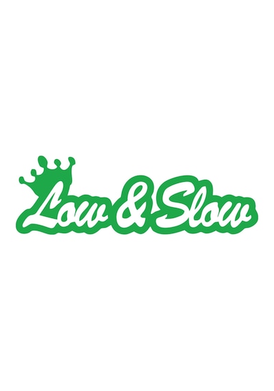 Low&slow Araba Sticker 17x17 Cm Yeşil