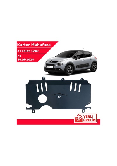Citroen C3 2016-2024 Çelik Karter Muhafaza Çelik Koruma Sacı A+ Kalite Yerli Üretim