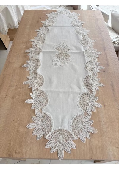 Salon Takımı Çeyizlik Runner Set 5 Parça Keten Ranır Masa Konsol Sehpa Örtüsü Lady Diğer