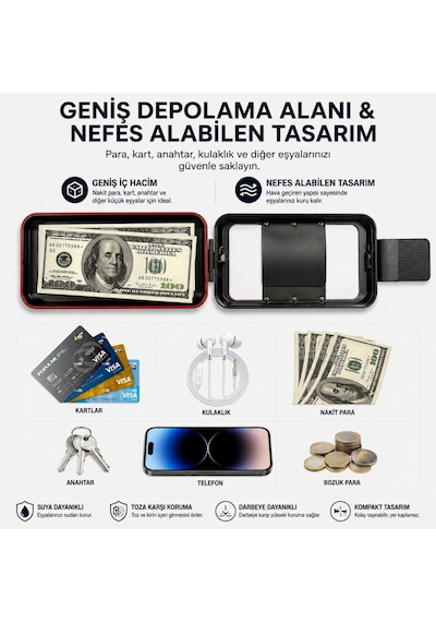 Triline Bisiklet Motosiklet Gidon Telefon Tutucu Çanta Dokunmatik Ekranlı Montaj Aparatı Su Geçirmez Siyah