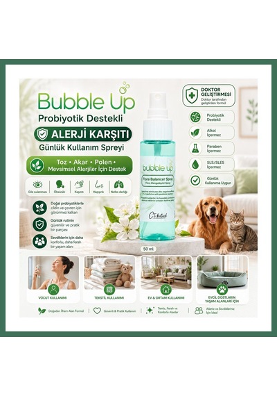 En-cag Bubble Up Probiyotik Destekli Alerji Karşıtı Araç İçi Sprey 50 Ml Bss Standart