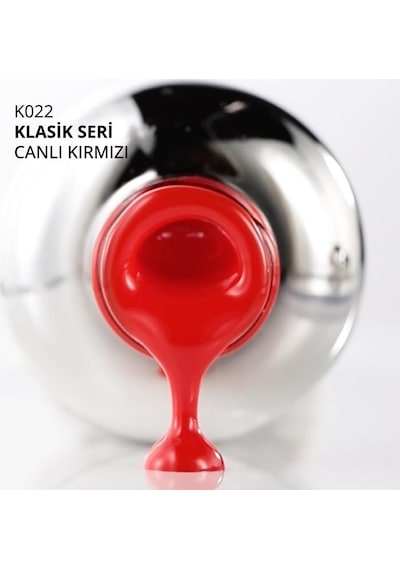 Kalıcı Oje K022, Canlı Kırmızı, 10 Ml