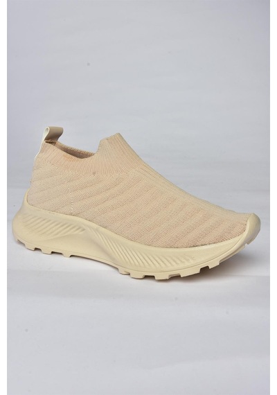 Fox Shoes P239503304 Bej Triko Kumaş Kadın Spor Ayakkabı Sneakers Bej