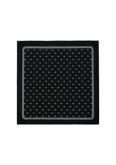 Herşeynota 10'lu Siyah Denizci Desenli Fular 52x52 Cm %100 Pamuk Kare Bandana Seti Çok Renkli