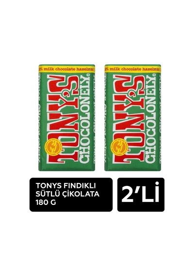 Tonys Fındıklı Sütlü Çikolata 180 G X 2 Adet