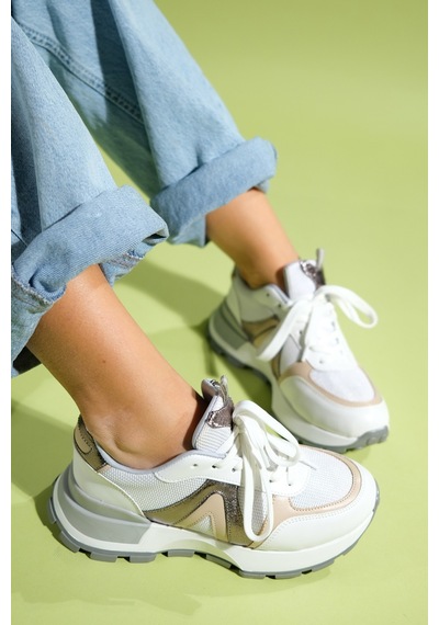 Luvishoes Luvi Shoes Calm Beyaz Platin Kadın Spor Ayakkabı Beyaz - Platin