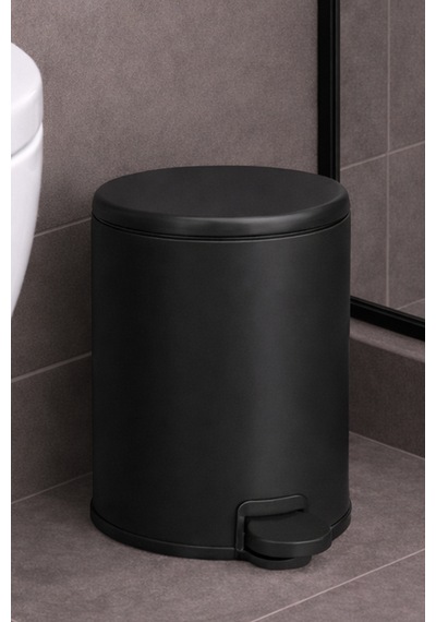 Primanova Cigo Compact 3 Lt Banyo Mutfak Ofis Çelik Çöp Kovası - Mat Siyah