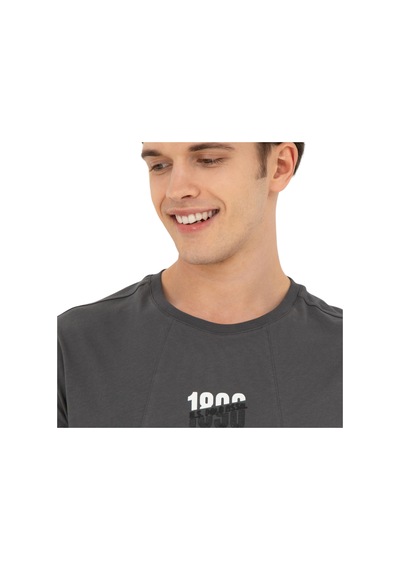 U.s. Polo Assn. Erkek Comfort Fit Bisiklet Yaka Tişört Antrasit