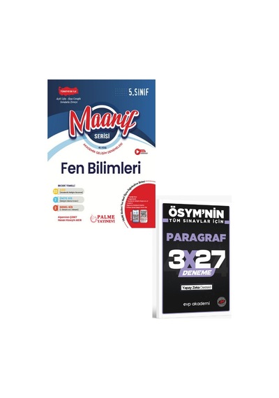 Palme 2027 5. Sınıf Fen Bilimleri Maarif Serisi Haftalık Deneme+ Evp Akademi Paragraf
