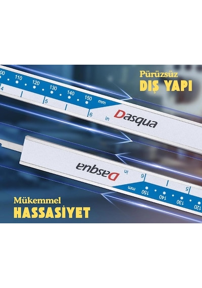 Dasqua 3004-0005 Dijital Ekranlı Saatli Kumpas 0-150mm