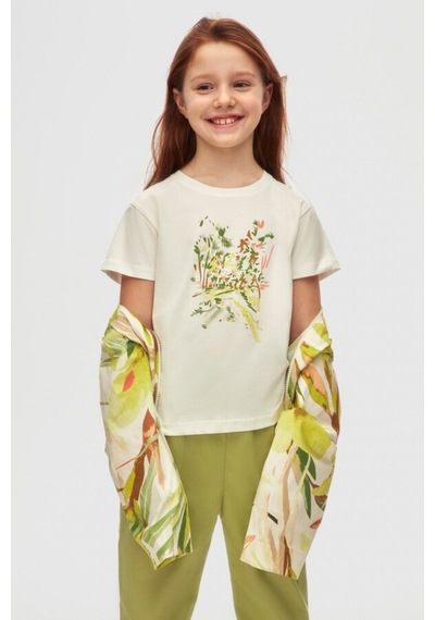 Xo Kids Kız Çocuk Tişort 8-14 Yaş 38433 Ekru