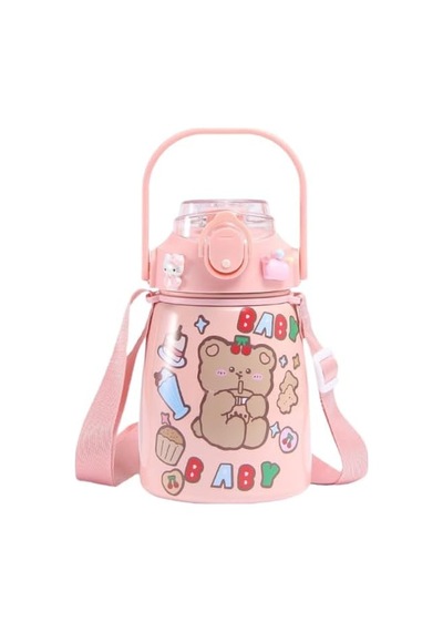 Çelik İçli Termos 850 Ml Pembe Skm012 Açık Beyaz