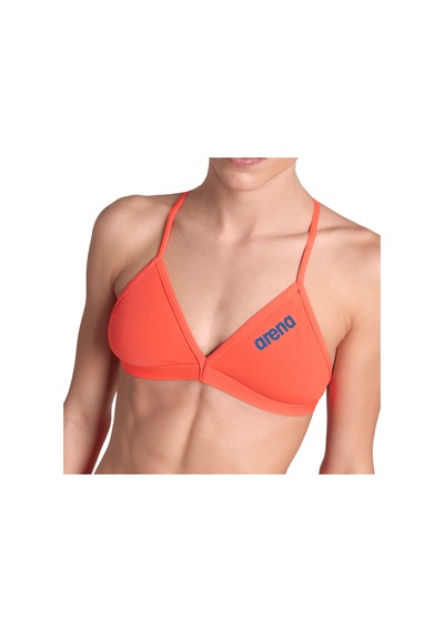 Arena Team Swim Top Tie Back Solid Kadın Pembe Yüzücü Bikini Üstü 004768300
